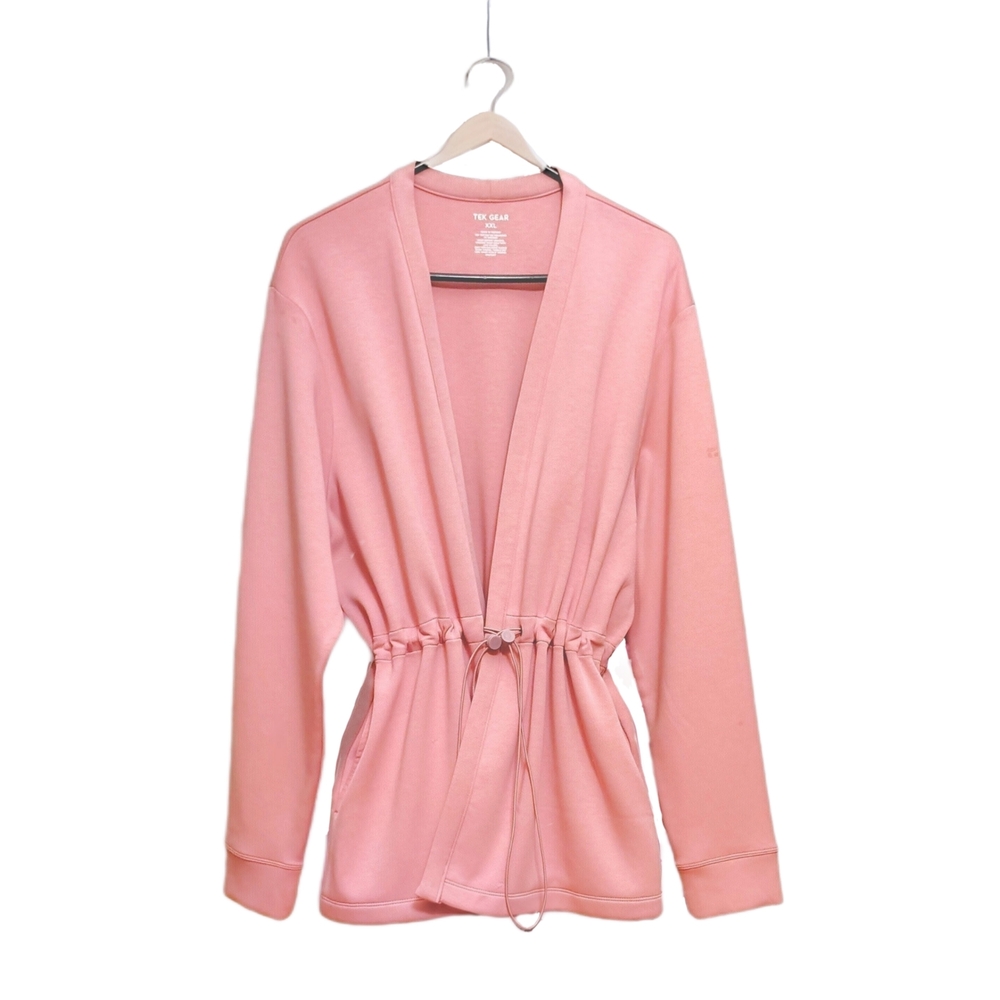Tek Gear Soft Pink Women's Ultracomfort Cinch-Waist Cardigan XXL - Like New